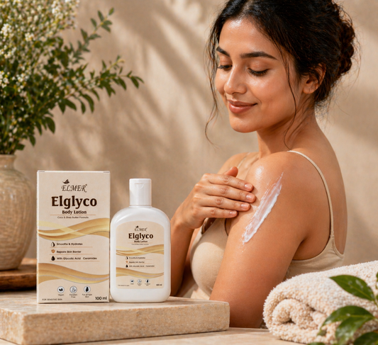 Elglyco Body Lotion with Glycolic Acid & Ceramides | Deep Hydration & Skin Repair |