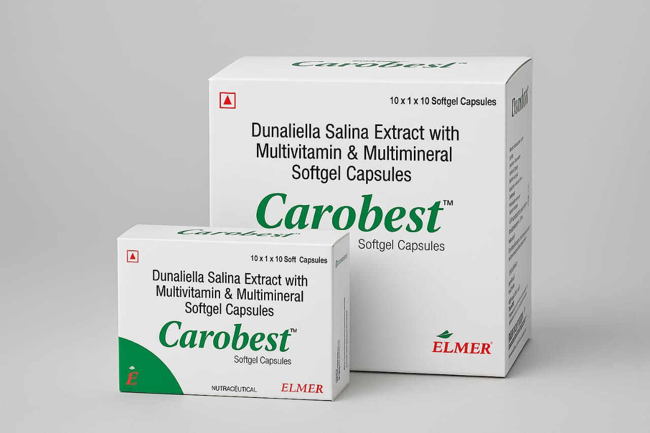 CAROEBST Antioxidant Capsules | Dunaliella Salina Extract | Elmer Pharma