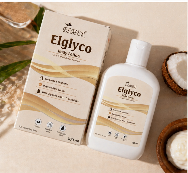 Elglyco Body Lotion with Glycolic Acid & Ceramides | Deep Hydration & Skin Repair |