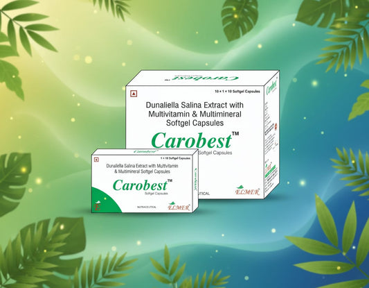 CAROEBST Antioxidant Capsules | Dunaliella Salina Extract | Elmer Pharma