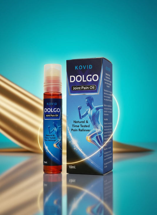 DOLGO PAIN RELIEF OIL RUB | Ayurvedic Pain Relief Oil for Joints Pain, Knee & Back Pain 10ml | Pocket Friendly | Fast-Absorbing & Non-Greasy |