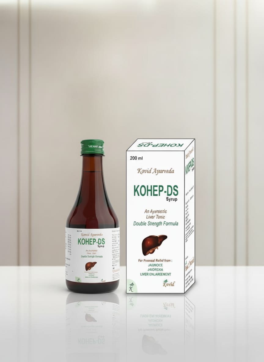 KOHEP-DS Liver Care SYRUP (200ML) | Anti-oxidant Rich Supplement With 5 Ayurvedic Herbs | Double Strength | Supports Fatty Liver Management & Detox