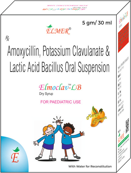 ELMOCLAV-LB DRY SYRUUP 228.5MG | AMOXYCILLIN 200 mg+ CLAVULANIC ACID 28.5 mg | ANTIBIOTIC MEDICINE FOR YOUR CHILD|